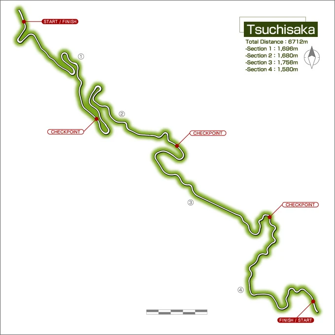 Tsuchisaka course map