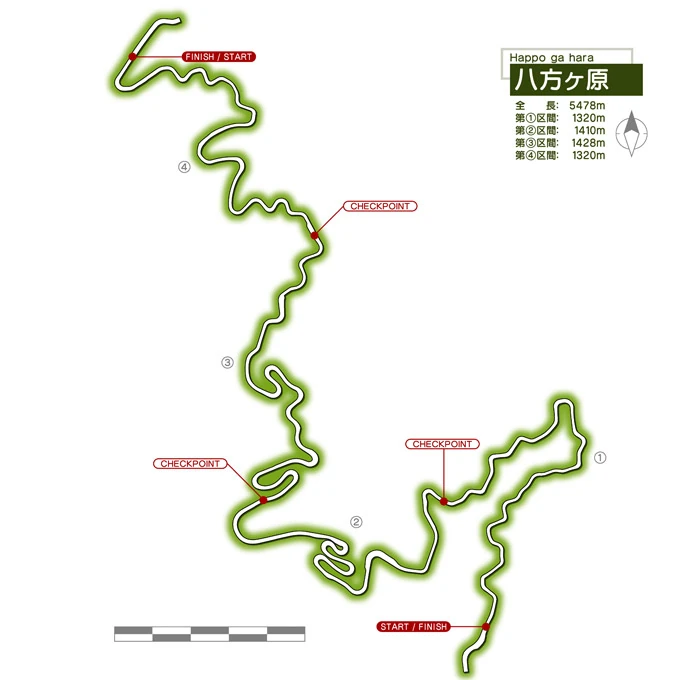 Happogahara course map